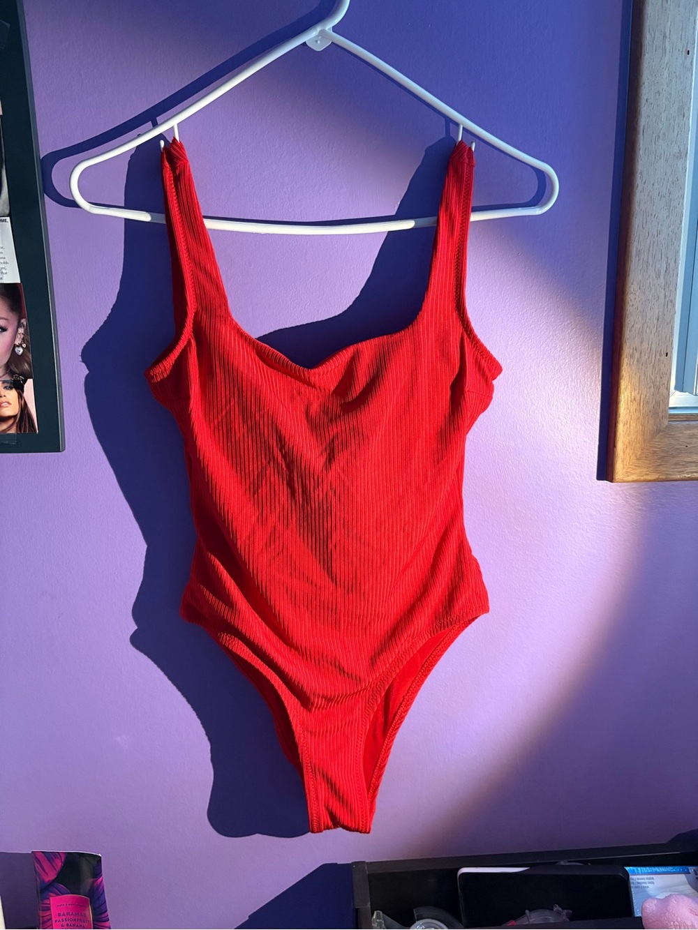 Red Back-Less One Piece SwimSuit